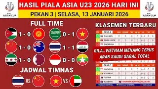 Hasil piala Asia U23 2026 - Arab Saudi vs Vietnam - klasemen Piala Asia U23 2026 terbaru hari ini