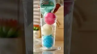ASMR Drink | Blue Raspberry Strawberry Milk Tea Recipe #homecafe #asmr #ice