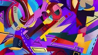 Cosmic Struggle- Procreate Digital Abstract Painting
