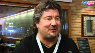Courtside tr&auml;ffar Peter Lundgren