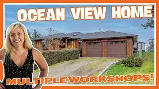 Oceanview Home on Vancouver Island, Single Level Living with Multiple Workshops
