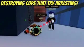 DESTROYING MULTIPLE COPS WHO TRYS TO ARREST ME FROM ROBBING! | Roblox Jailbreak 