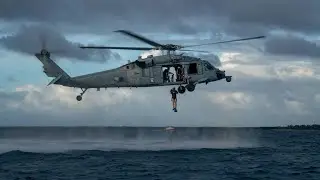 U.S. Navy Rescue swimmer