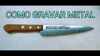 Gravação de faca com módulo de 10w/DIODO LASER/GRAVAÇÃO DE METAL