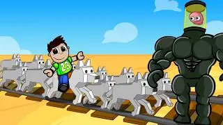 Mi Ej&eacute;rcito de LOBOS vs JEFE TESLA en Dead Rails!! (Roblox Rieles Muertos)