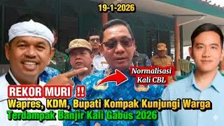 REKOR MURI 2026‼️Wapres Gibran, KDM, Bupati Kompak Kunjungi Kali Warga Banjir Kali Gabus