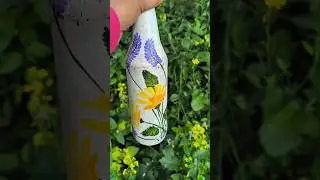 recycled glass bottle art🎨🖌️ my old art piece #art #handmade #artwork #recycling