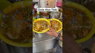 Desi Ghee Se Bani Chole Aloo Tikki Chaat at Tiwari Chaat Centre, Nagar | Indian Street Food