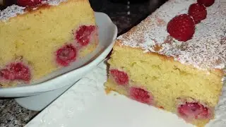 Cake framboise citron facile كيكة    التوت البري الأحمر و الحامض احسن كيك غتحضريه
