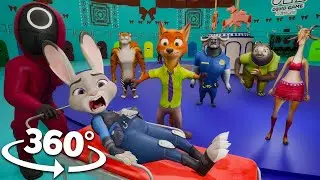 360&deg; - Джуди Хоппс рожает в игре Mingle Squid | 8K VR