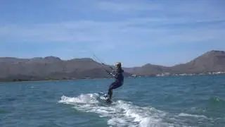 Caroline kitekurs mallorca lecciones de kite edmkpollensa waterstart Pollensa Bay