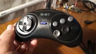 Gamepad Sega Mega Drive и Raspberry pi (Геймпад от Сега) 3 button mode