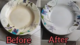 How to clean melamine plates#easy cleaning video #cleaningtips #kitchen #trending #viralvideo 