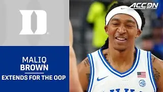 Duke's Maliq Brown Extends For The Alley-Oop