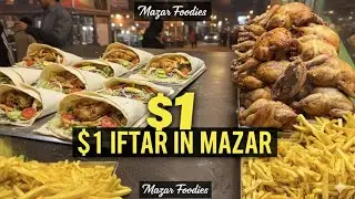 Mazar&rsquo;s Best $1 Street Food! 🍗🇦🇫 Roasted Chicken Burger | Ramadan Day 3