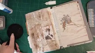 #abcapril2025 -D distressed die cuts #craftwithme ##junkjournalideas mixed media