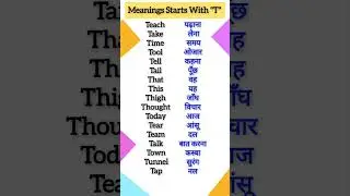 meanings that starts with 'T' words || #vocabulary #shorts