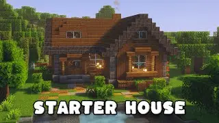 EASY Minecraft Starter House with Gorgeous Interior! (Full Build Tutorial)