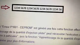CODE DÉFAUT P1601  TOYOTA DIESEL ERROR EPROM Calculateur de gestion moteur  erreur de programmation