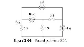 Analisis nodal Ejercicio 3.15 - leyes de corrientes de kirchhoff - LCK