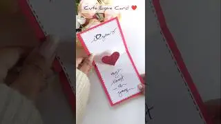 Cute LOVE Card for Valentine's Day !! #cards #lovecard #valentinesday #valentine #valentines #shorts