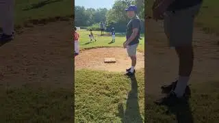 Cade running to 2nd base.