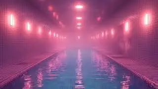 【Poolcore Art】霓虹迷梦,静谧泳池的梦幻光影
