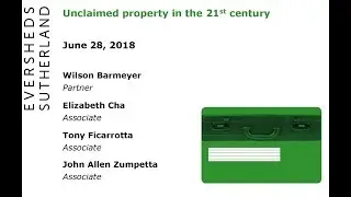 Webcast: Unclaimed property for the 21st century