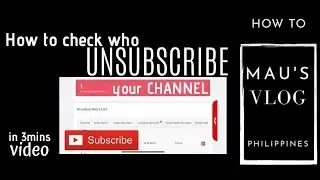 How to check who UNSUBSCRIBE your CHANNEL