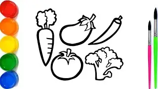 how to draw vegetables / как нарисовать овощи