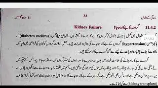 Disorders of Kidney,Kidney Stones,Kidney Failure in Urdu Class 10 Biology Chapter 11