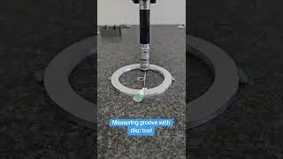 Measuring groove with disc tool #cmm #cncmilling #5axis #mitutoyo #renishaw #measurement
