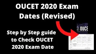 OUCET 2020 Exam Date (Revised)-How to check Osmania University Common Entrance Test Exam Date Online