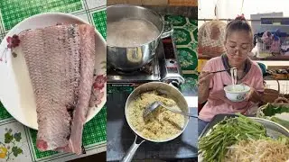 Authentic Cambodian Fish Soup Noodles/Healthy and traditional noodle soup