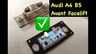 LED Kennzeichenbeleuchtung beim Audi A4 B5 Avant Facelift mit E-Prüfzeichen (legal)