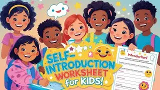 Self Introduction Worksheet for Kids | Meet Me |  🧒 My Fun Self Introduction |