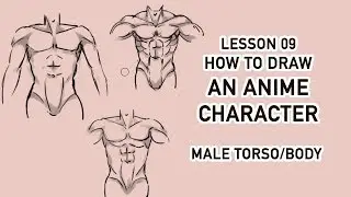 [Draw Anime Character Tutorial] 09 - Male torso/Male body