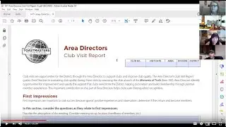 Area Director Reports overview