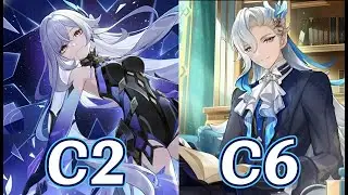 C2 Skirk Premium x C6 Neuvillette Double Dragon Team New 6.3 Spiral Abyss#genshinimpact