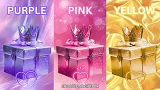 Choose your gift box 🔮🎀🌟 | 3 gift box challenge Pink Yellow Purple || #chooseyourgift #pinkpurple
