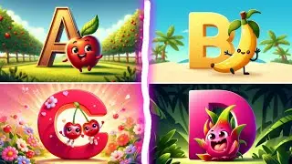 A to Z Cute Fruit Characters | Fun Alphabet Song for Kids | ABC Learning with Fruits