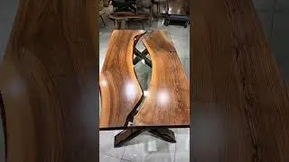 ✨ *Premium Walnut Epoxy Table &ndash; Elegance Meets Craftsmanship* ✨ #furniture #diningtable #resinart