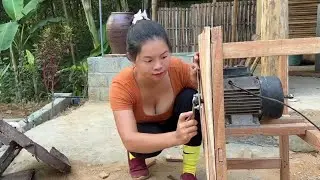 Restoring an Old Banana Slicer to Make Livestock Feed | Poultry Farming & Log Cabin Life