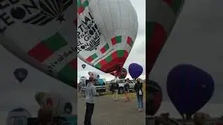 #GEMAB19 Windy balloon start at Grand Est Mondial Air Ballons 2019 Chambley Air Base