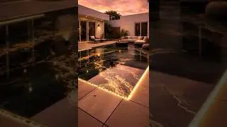 Luxury Backyard Transformation with Artistic Epoxy Floor | Realistic Timelapse