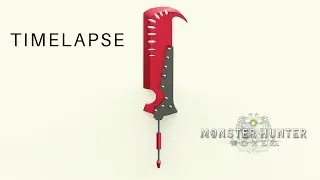 Sword Monster Hunter Blender 2.8 Timelapse