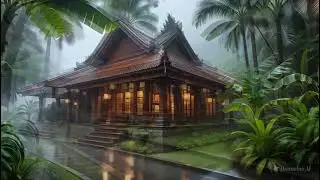 Heavy Rain in the Countryside for Deep Sleep and Relaxation