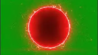 Vibrant Circle Red Green Screen Overlay for Creative Video Editing