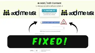 How to Fix 'Please Enter Valid Username' Error on AddMeFast  Easy Tutorial