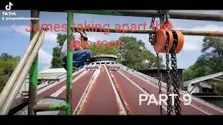 Dismantling Silo / Grain Bin Part 9 Removing the Roof